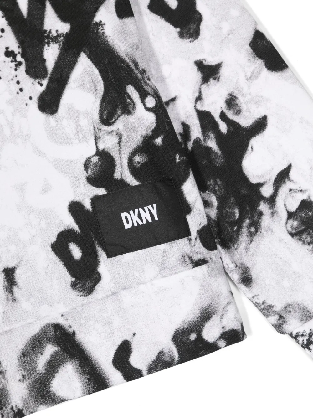 Dkny Graffiti-print Cotton Sweatshirt In White