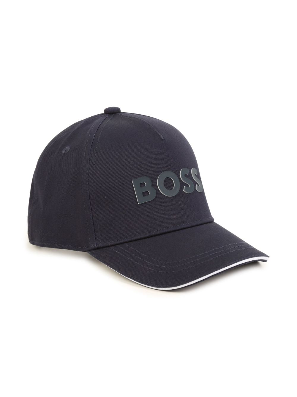 boss kidswear casquette à logo imprimé - bleu