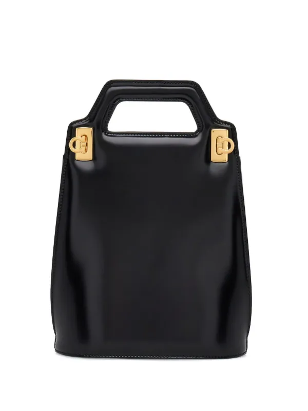 Ferragamo Wanda Leather Mini Bag Black FARFETCH IE