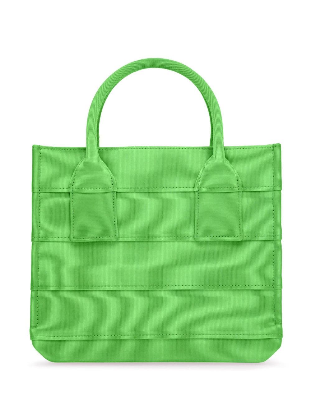 Shop Ferragamo Small Logo-print Tote Bag In Green