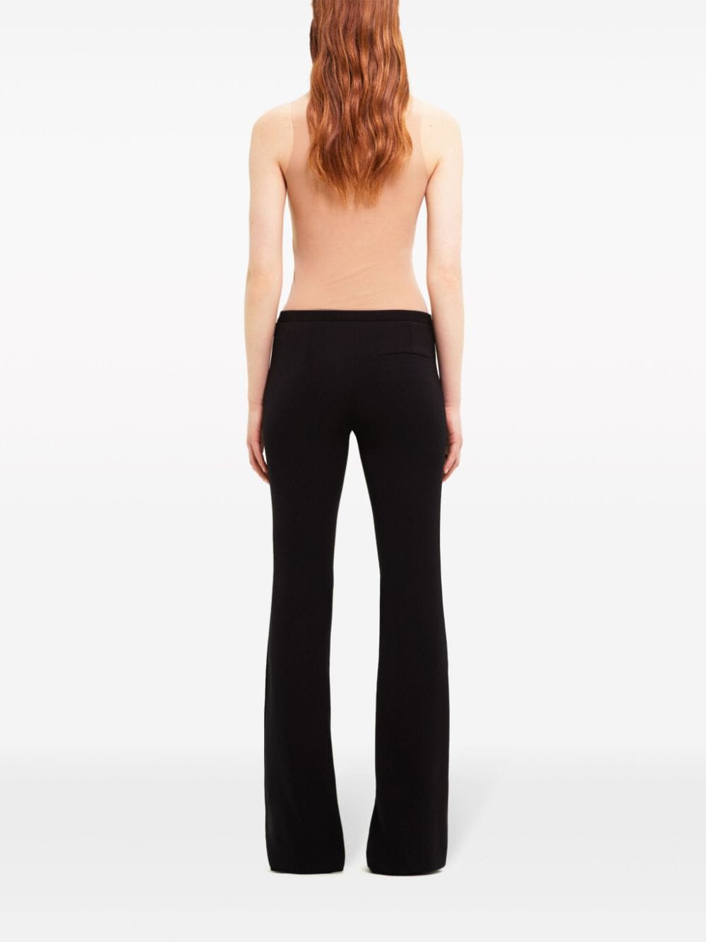 Shop Courrèges Heritage Low-rise Trousers In Black