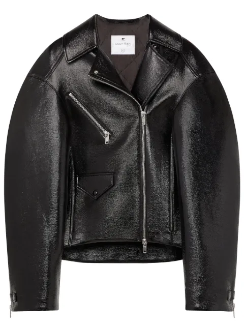 Courrèges Cocoon Vinyl biker jacket