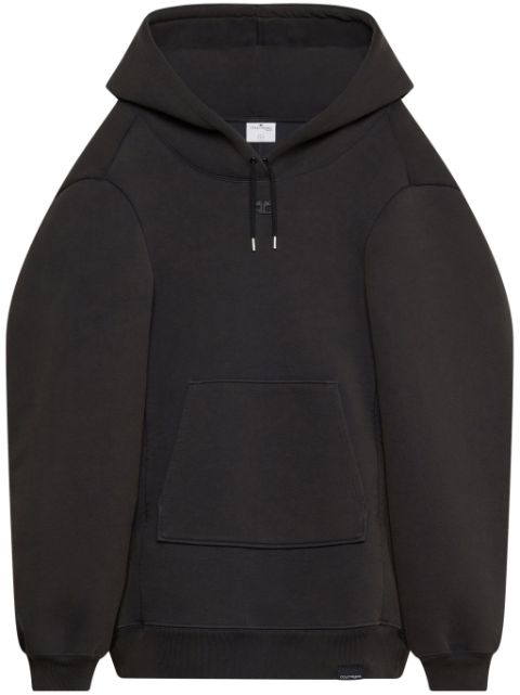 Courrèges logo-embroidered hooded dress