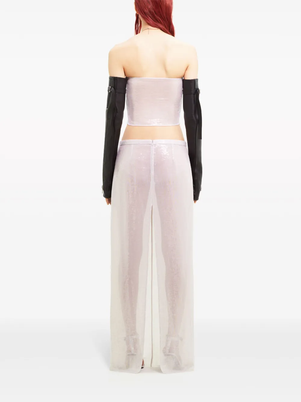 Courrèges New Age Sequinned Top In Grau