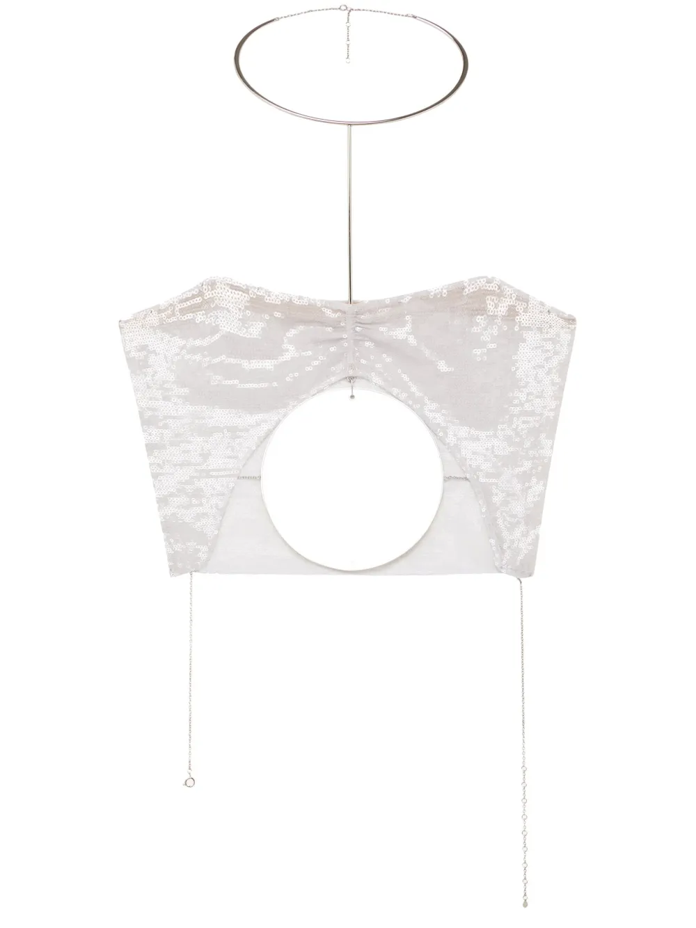 Courrèges New Age Sequinned Top In Grau