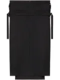Courrèges panelled virgin wool midi skirt - Black