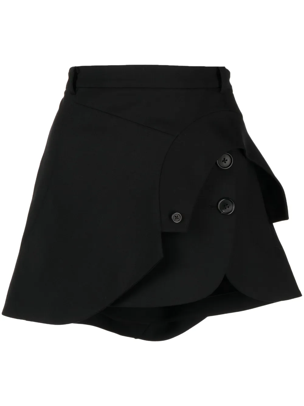 Monse Asymmetric Cargo-Wrap Mini Skirt