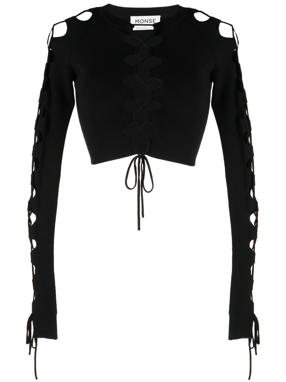 Image 1 of Monse lace-up detail cropped jumper