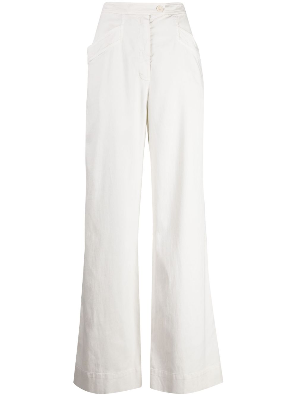 Raquel Allegra Lynn Cotton Palazzo Trousers - Farfetch