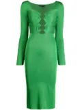 TOM FORD high-shine cut-out midi dress - Green