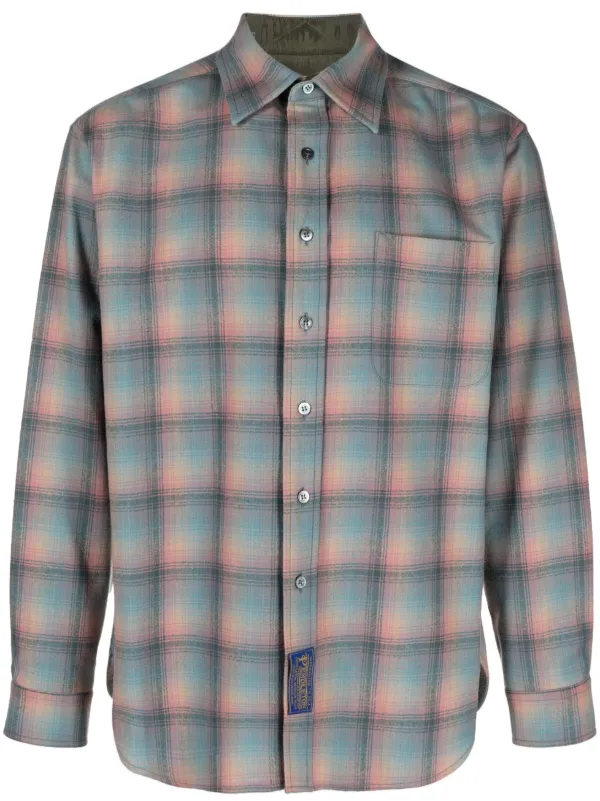 Maison Margiela long-sleeved Checkered Wool Shirt - Farfetch