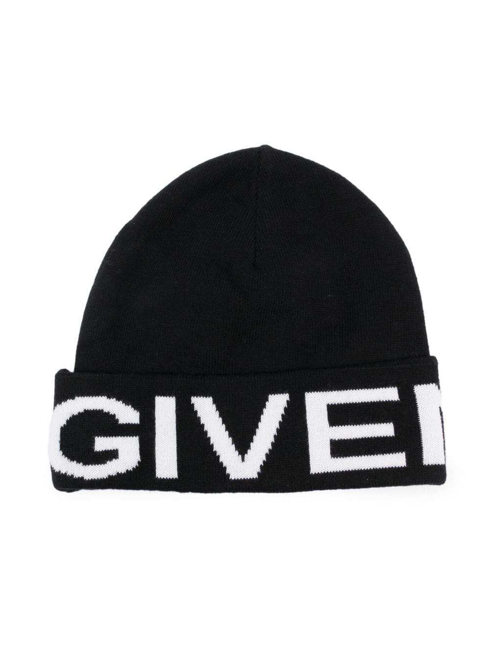 Givenchy Kids logo-print beanie hat - Black