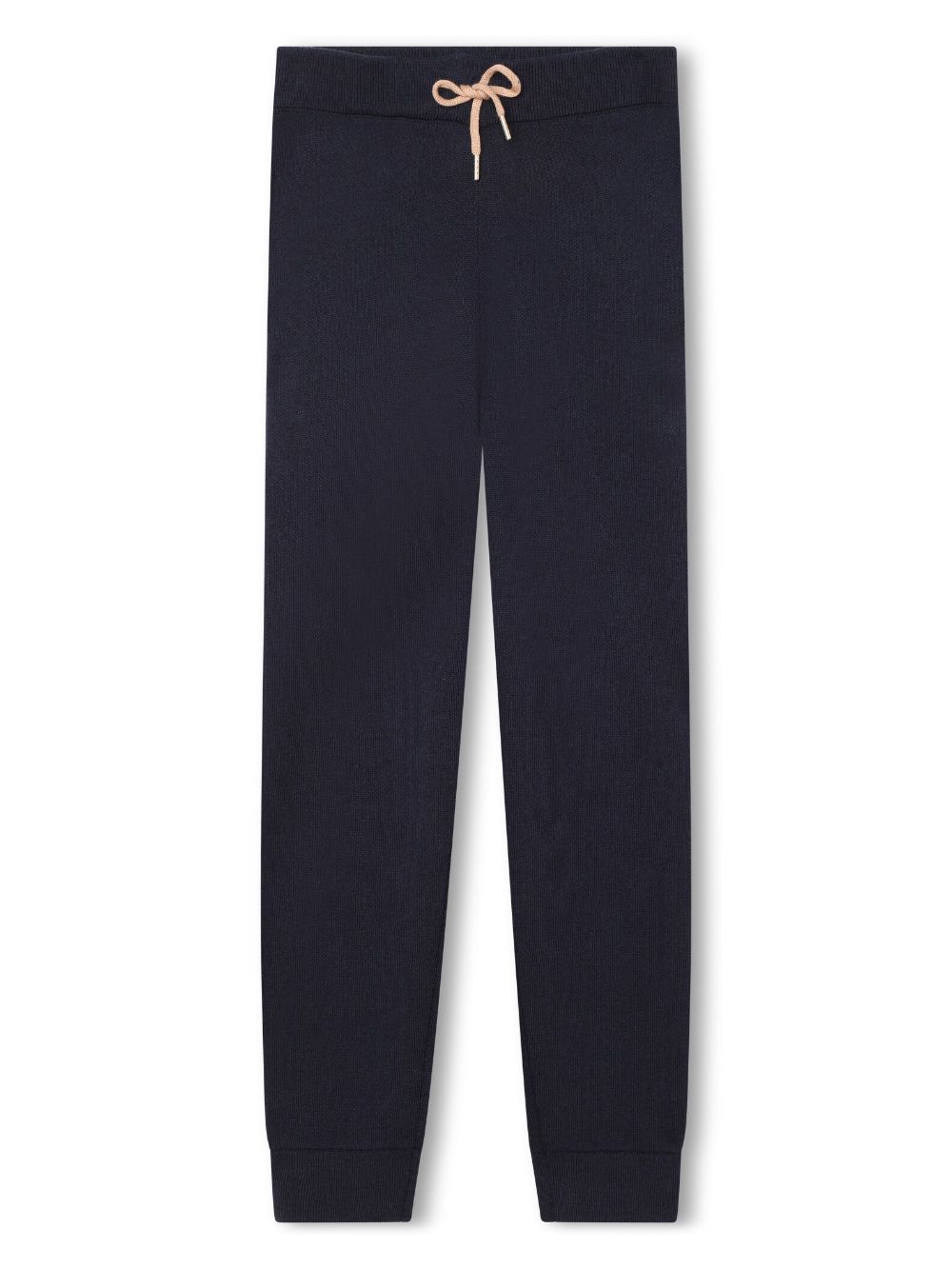 Chloé Kids logo-embroidered organic-cotton blend leggings - Blue
