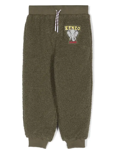 Kenzo Kids logo-patch drawstring fleece track pants