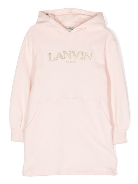 Lanvin Enfant logo-appliqué hooded dress