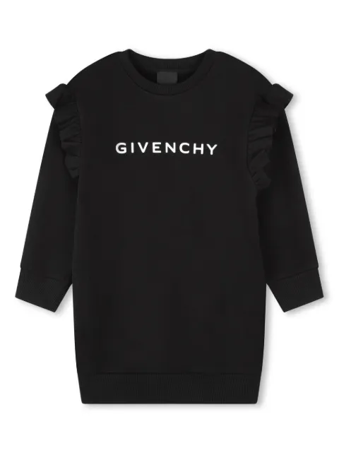 Givenchy Kids logo-print ruffle-trim dress 