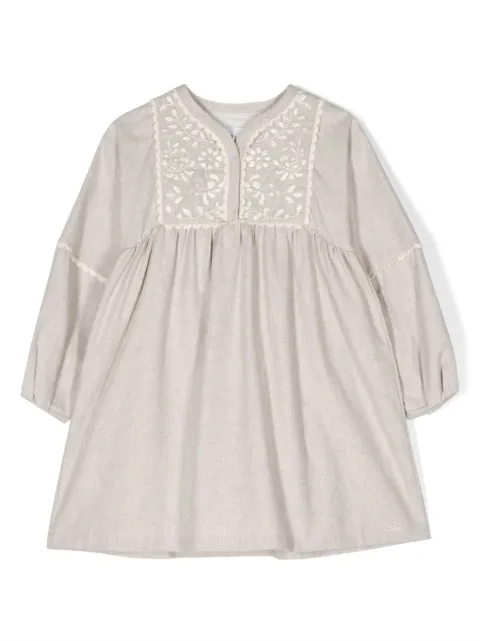 Chloé Kids 刺绣棉连衣裙