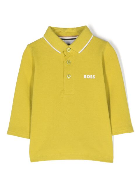 BOSS Kidswear playera tipo polo con logo estampado