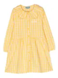 Kenzo Kids plaid-check pattern dress - Yellow