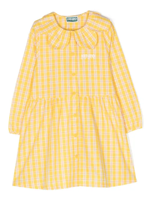 Kenzo Kids plaid-check pattern dress