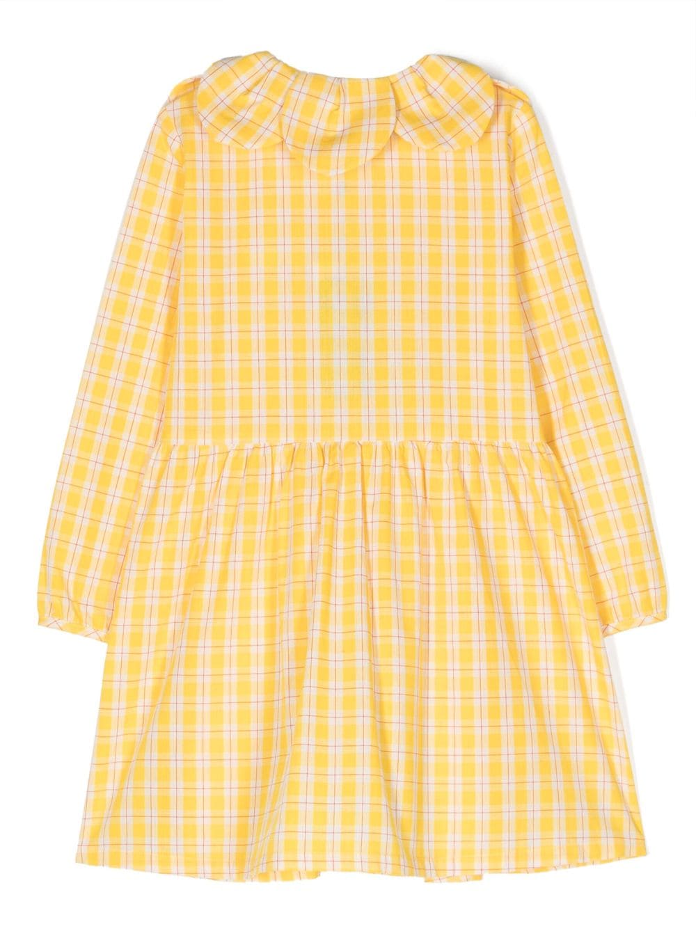 Kenzo Kids plaid-check pattern dress - Geel