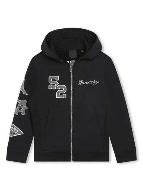 Givenchy Kids logo-embroidered zip-up hoodie 