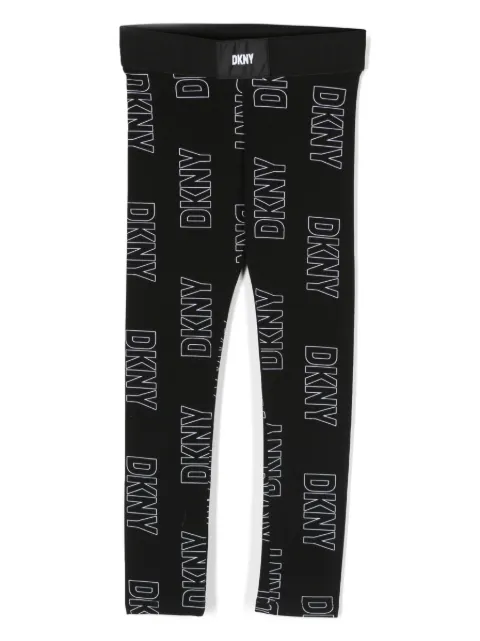 Dkny Kids Legging de algodão stretch com logo