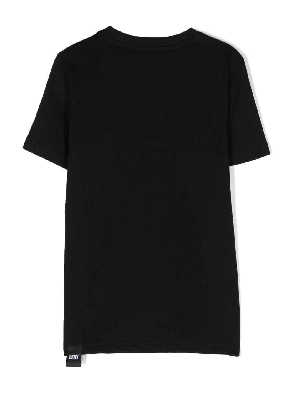 Shop Dkny Logo-print Cotton T-shirt In Black
