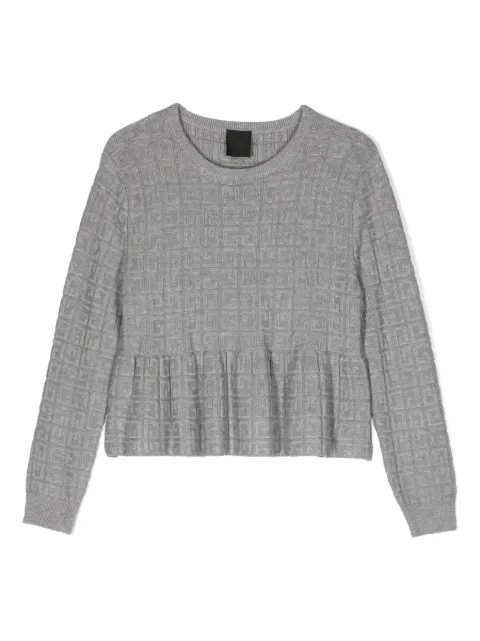 Givenchy Kids camiseta fruncida con logo en jacquard