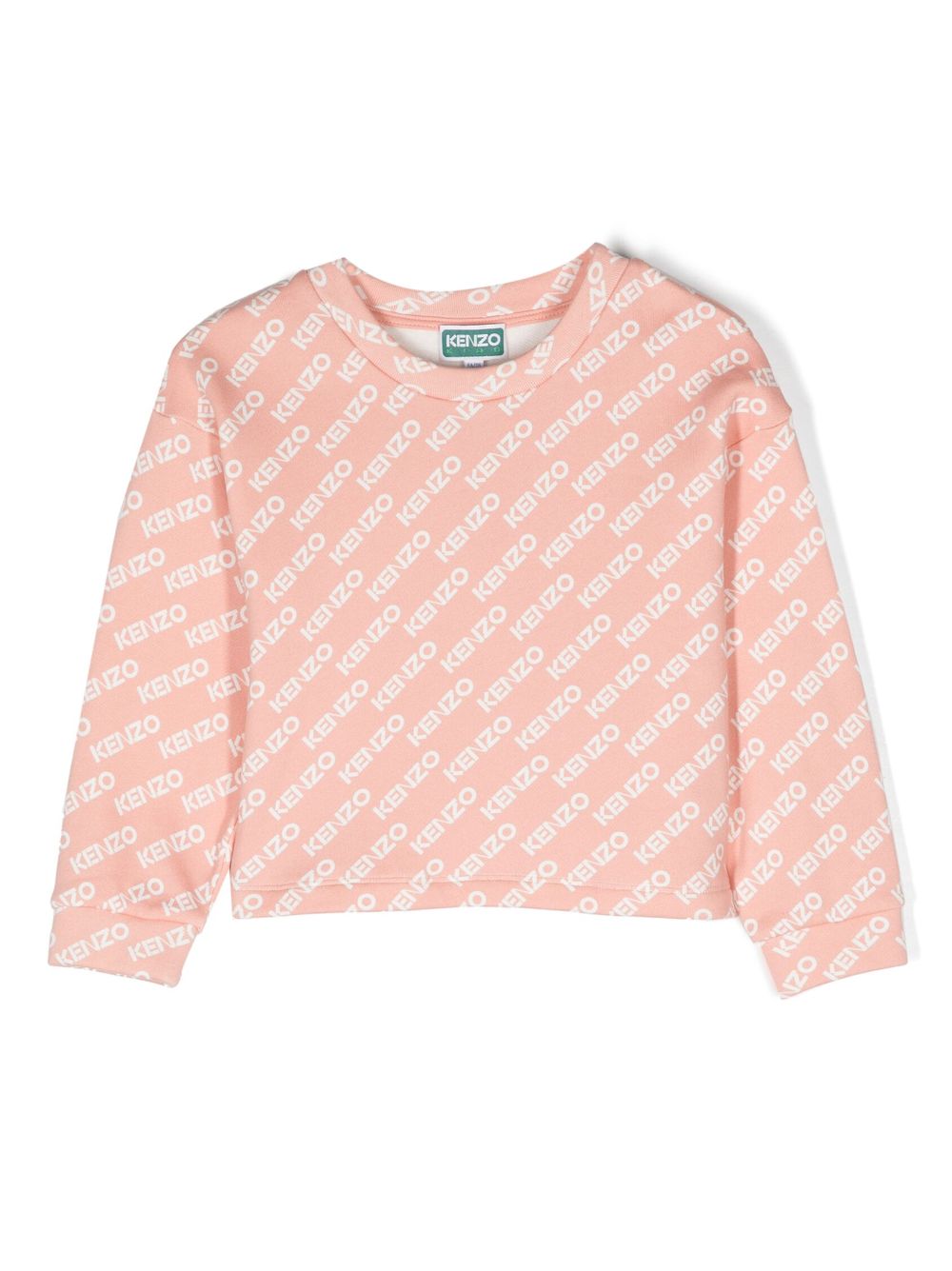 Kenzo Kids logo-print cotton sweatshirt - Pink