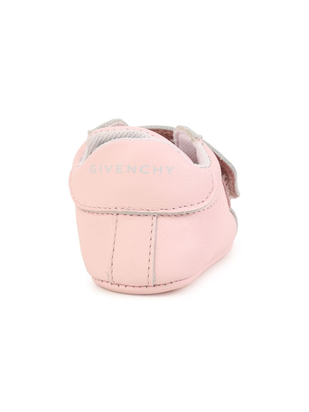 Shop Givenchy Logo-print Touch-strap Leather Slippers In Pink