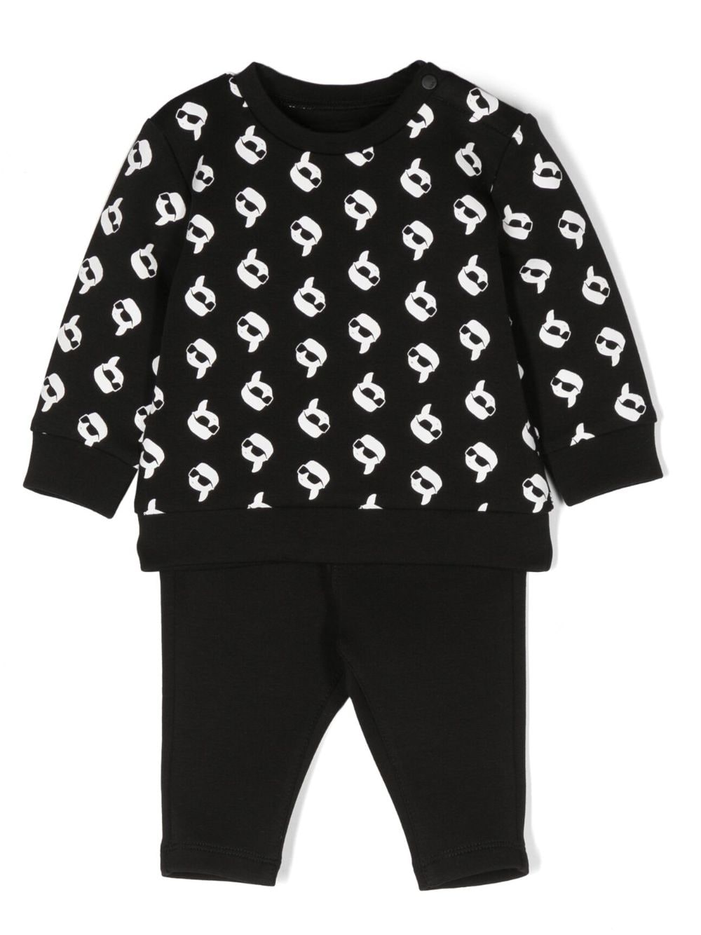 Karl Lagerfeld Kids logo-print two-piece set - Black