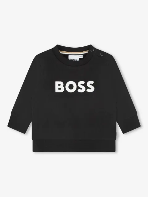 BOSS Kidswear sudadera con logo estampado
