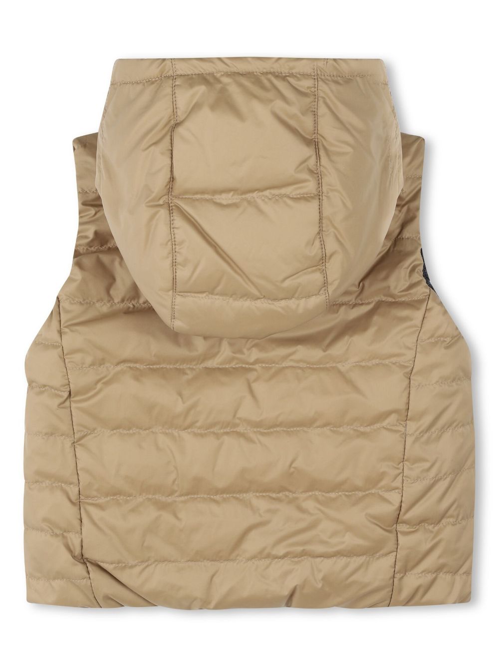 BOSS Kidswear reversible puffer hooded vest - Zwart