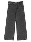 Dkny Kids logo-patch straight-leg jeans - Black