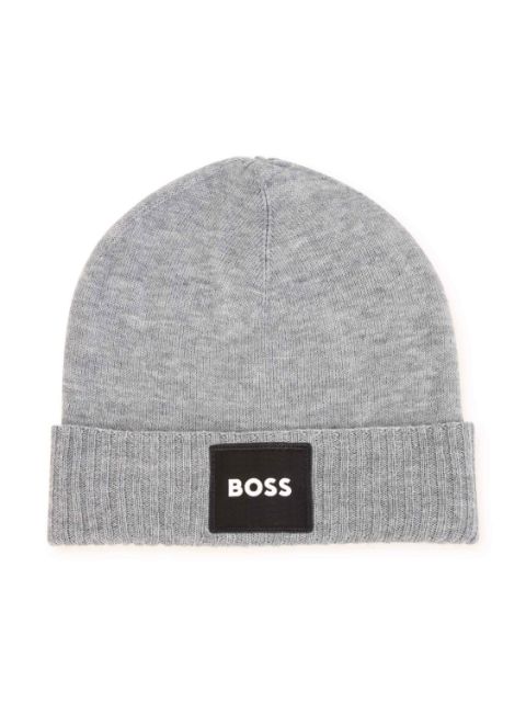 BOSS Kidswear bonnet nervuré à patch logo