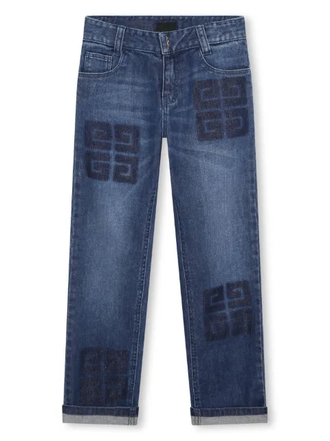 Givenchy Kids 4G-motif slim-cut jeans