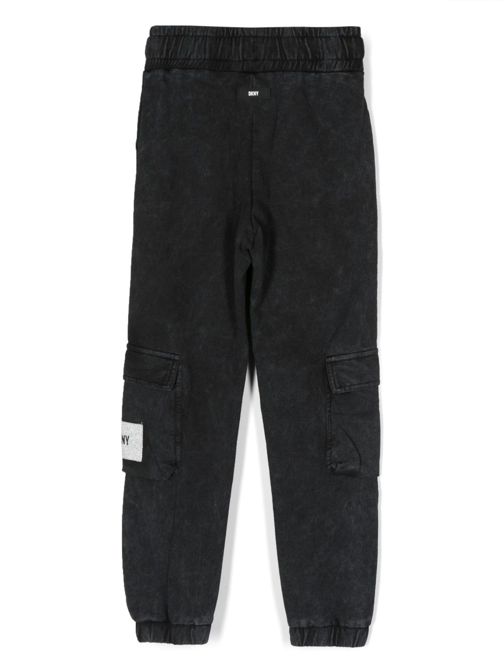 Dkny Kids Trainingsbroek met logopatch - Zwart