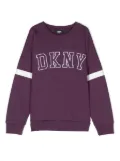 Dkny Kids logo-patch sweatshirt - Purple