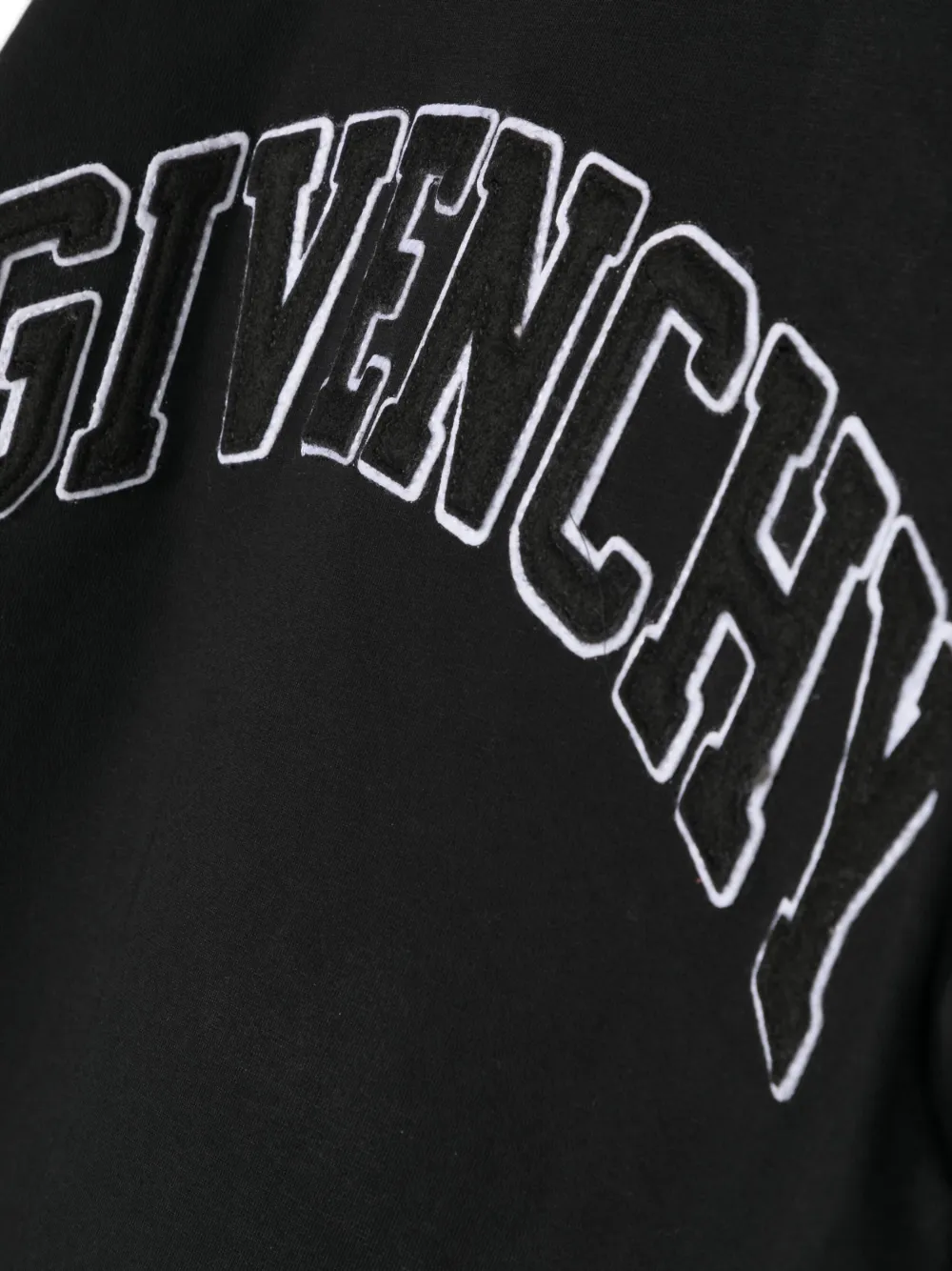 Shop Givenchy Logo-appliqué Organic-cotton T-shirt In Black