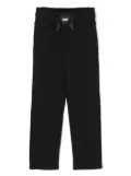 Dkny Kids slogan-print cotton track pants - Black