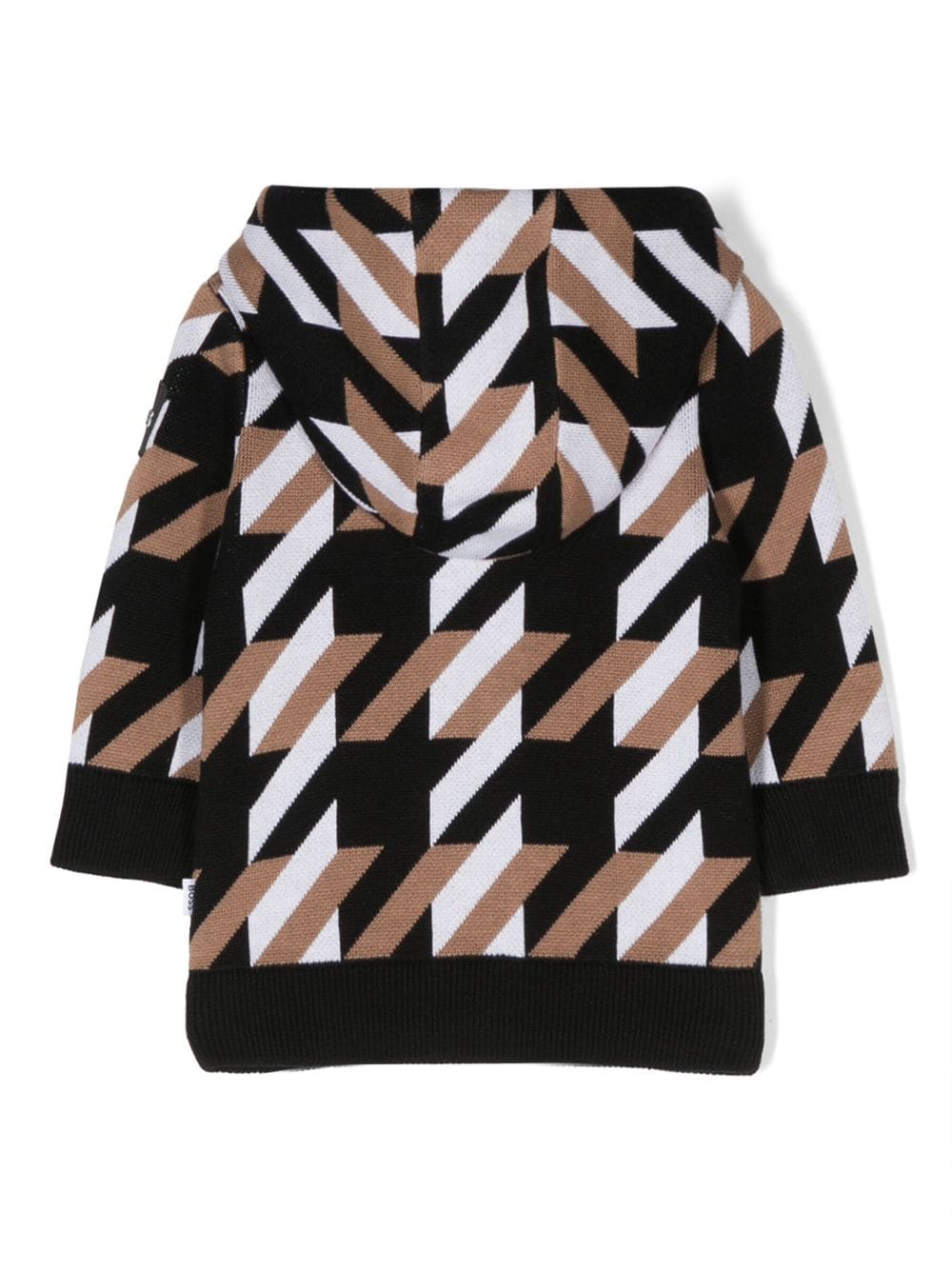 BOSS Kidswear Hoodie met print - Bruin