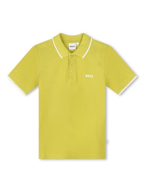 BOSS Kidswear logo-print cotton polo shirt