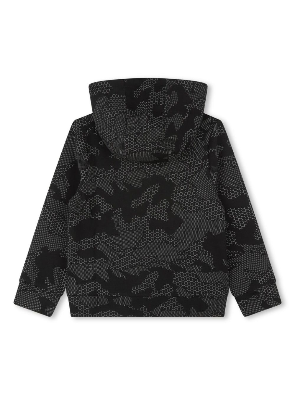 BOSS Kidswear all over camouflage pattern hoodie - Zwart