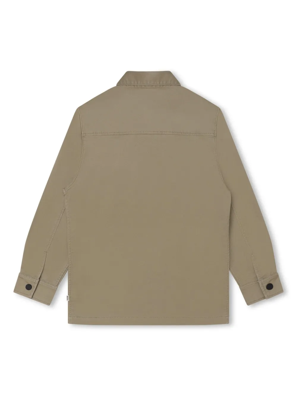 BOSS Kidswear Shirt met logopatch - Bruin