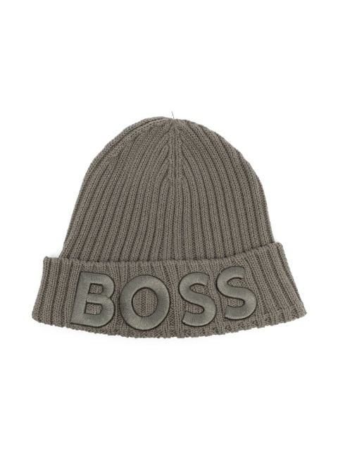 BOSS Kidswear 로고 자수 비니