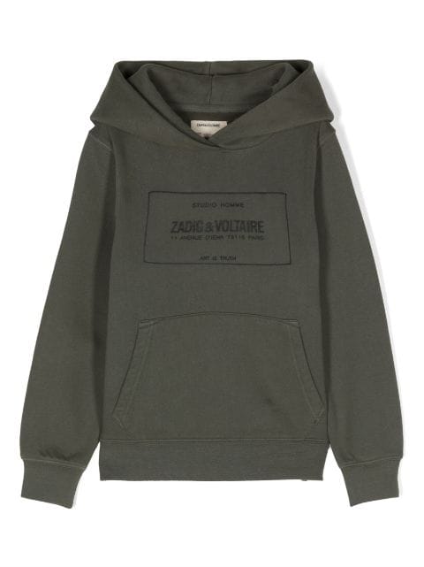 Zadig & Voltaire Kids hoodie en coton à logo embossé