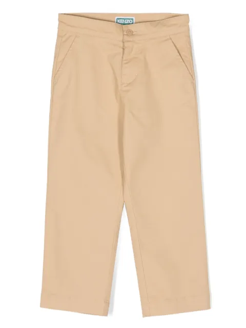 Kenzo Kids Calça reta com patch de logo