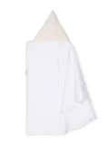 Chloé Kids embroidered-logo hooded bath towel - White