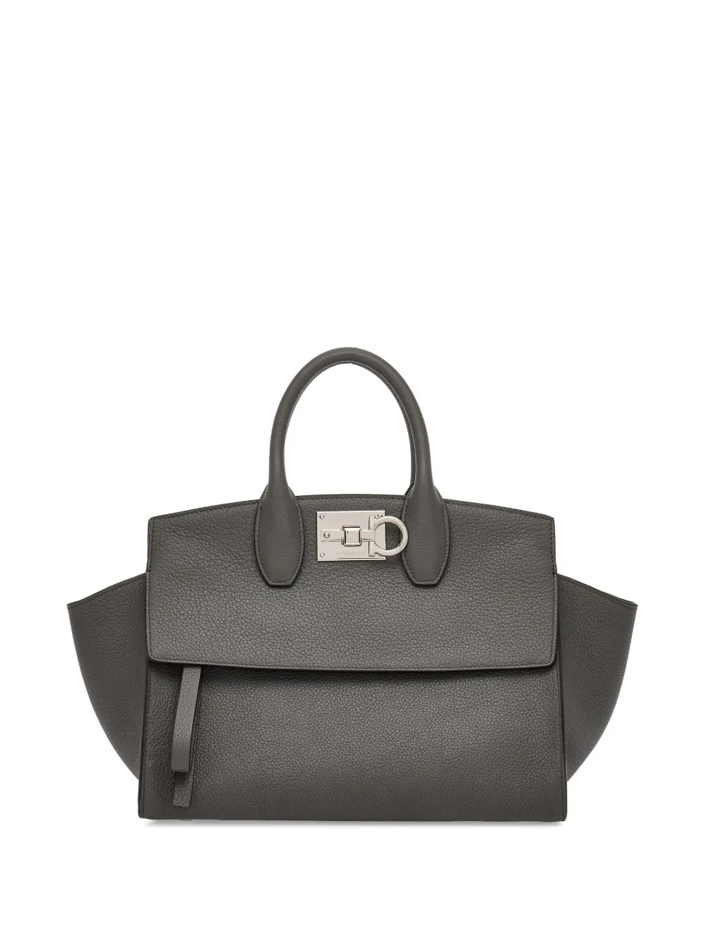 Ferragamo Studio Logo-plaque Tote Bag In Grey